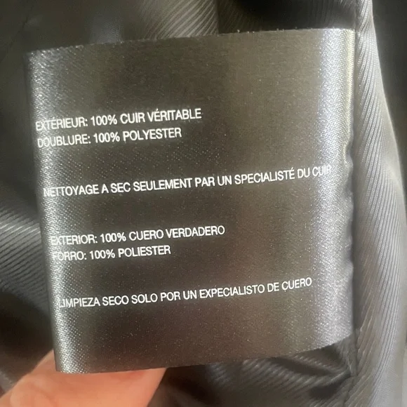 Bernardo Black Leather Jacket - Picture 13 of 14